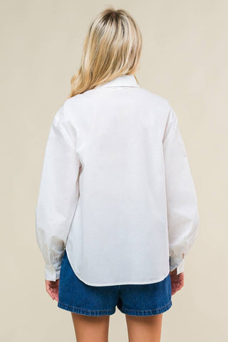 REFINED BREEZE BUTTON-UP TOP - By Baano