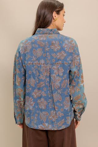 STICK TO THE PLAN DENIM TOP - By Baano