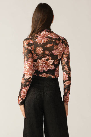 FIRESIDE CHATS STRETCH LACE TOP - By Baano