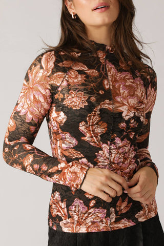FIRESIDE CHATS STRETCH LACE TOP - By Baano