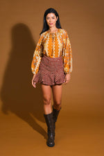 OVER THE HILLS WOVEN TOP