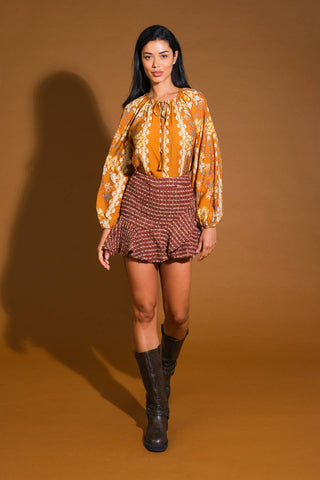 OVER THE HILLS WOVEN TOP - By Baano