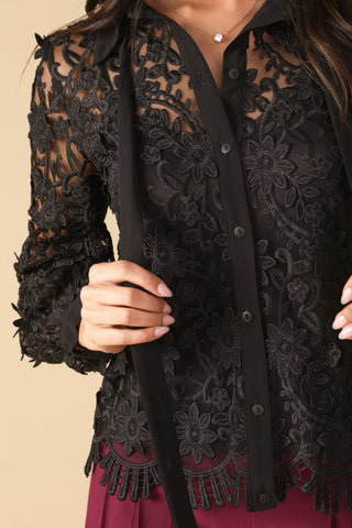 CALL IT FATE LACE TOP - By Baano