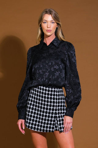INCREDIBLE LOVE JACQUARD WOVEN TOP - By Baano