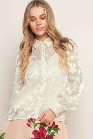 INCREDIBLE LOVE JACQUARD WOVEN TOP - By Baano