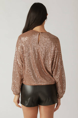 GOING OUT AGAIN SEQUIN TOP - By Baano