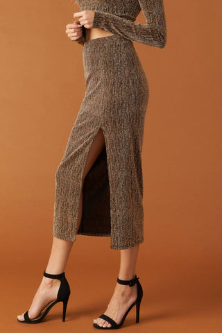 BRUNCH AT NOON EMBELLISHED TOP AND SKIRT SET - By Baano