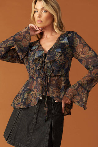SECRET GARDEN WOVEN TOP - By Baano