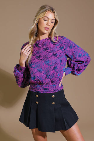 BEST PRESENCE JACQUARD WOVEN TOP - By Baano