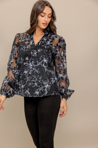 SHARE MY DAY WOVEN ORGANZA TOP - By Baano