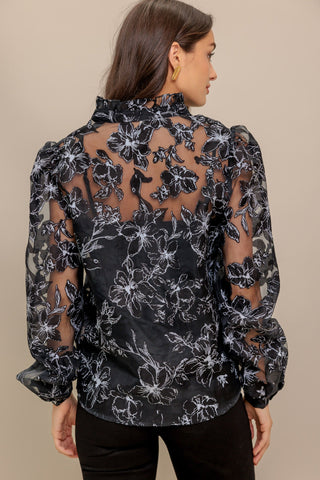 SHARE MY DAY WOVEN ORGANZA TOP - By Baano