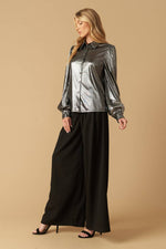 FLIRTY VIBES FOIL COATED TOP - By Baano