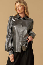 FLIRTY VIBES FOIL COATED TOP - By Baano
