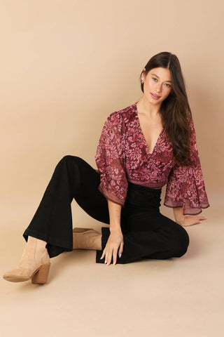 MOMENT IN TIME WOVEN CROP TOP - By Baano