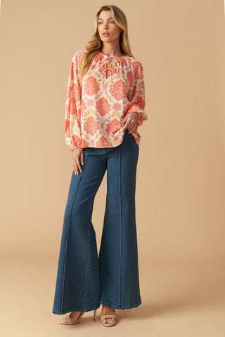 INTO THE NIGHT WOVEN TOP - By Baano