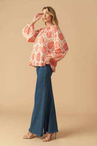 INTO THE NIGHT WOVEN TOP - By Baano