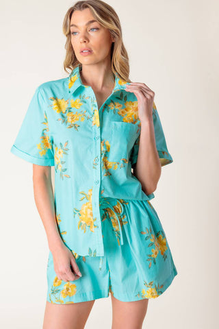 TREASURED TIMES WOVEN TOP AND SHORT SET - By Baano