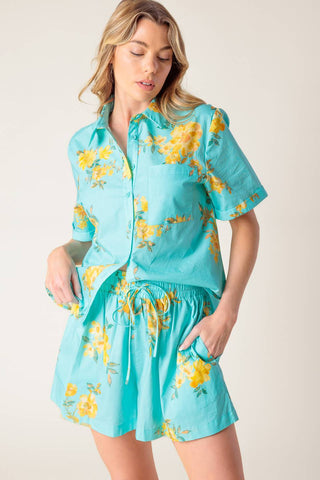 TREASURED TIMES WOVEN TOP AND SHORT SET - By Baano