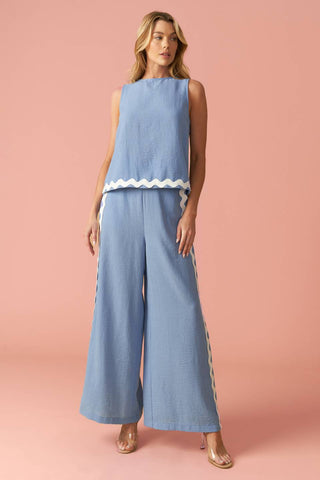 DRIFTING CURRENTS WOVEN TOP - By Baano