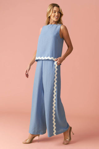 DRIFTING CURRENTS WOVEN TOP - By Baano