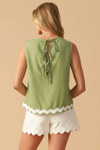 DRIFTING CURRENTS WOVEN TOP - By Baano