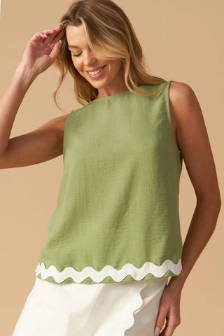 DRIFTING CURRENTS WOVEN TOP - By Baano