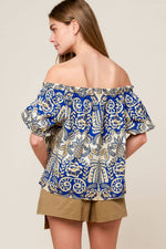 A DAY AT THE MARKET WOVEN TOP - By Baano