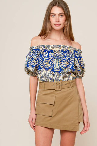 A DAY AT THE MARKET WOVEN TOP - By Baano