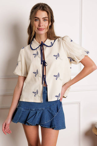 HAPPINESS COMES WOVEN TOP - By Baano