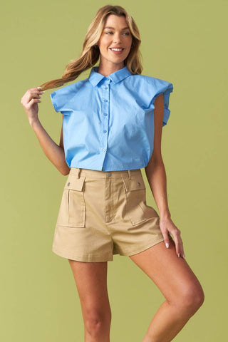 CREATING MEMORIES WOVEN CROP TOP - By Baano