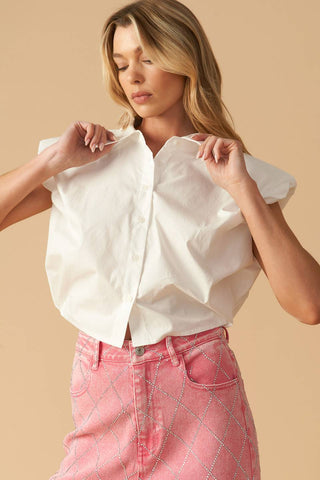 CREATING MEMORIES WOVEN CROP TOP - By Baano