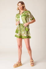 DISTANT ECHOES GREEN WOVEN SHIRT - By Baano