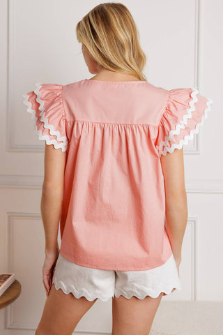 FEEL THE RUSH WOVEN TOP - By Baano