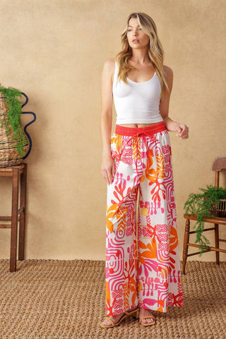 OVER YOU AGAIN WOVEN TOP AND PANT SET - By Baano