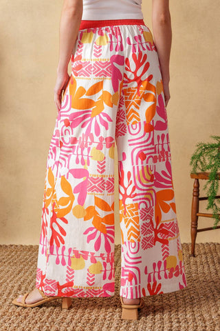 OVER YOU AGAIN WOVEN TOP AND PANT SET - By Baano
