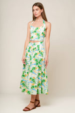 PICTURE PERFECT WOVEN TOP AND SKIRT SET - By Baano