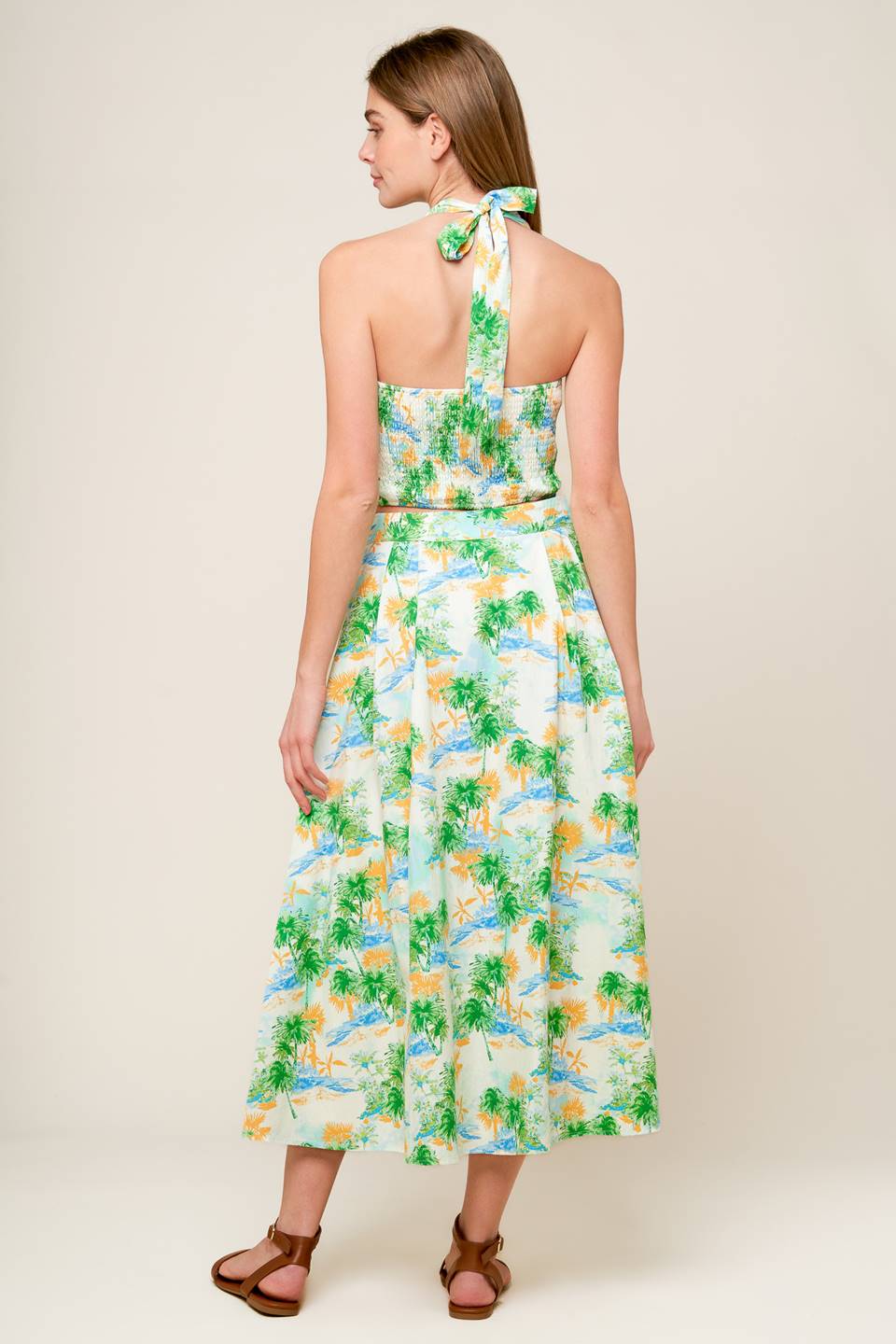 PICTURE PERFECT WOVEN TOP AND SKIRT SET - By Baano