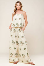 TERRIFIC TIMING IVORY WOVEN TOP AND PANT SET - By Baano