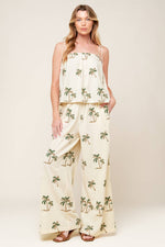 TERRIFIC TIMING IVORY WOVEN TOP AND PANT SET - By Baano