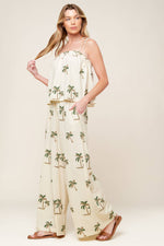 TERRIFIC TIMING IVORY WOVEN TOP AND PANT SET - By Baano