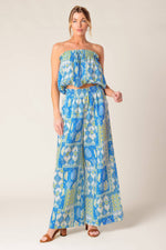 LET'S GET OUT OF TOWN WOVEN TOP AND PANT SET - By Baano