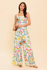 MARIGOLD IVORY WOVEN TOP AND PANT SET - By Baano