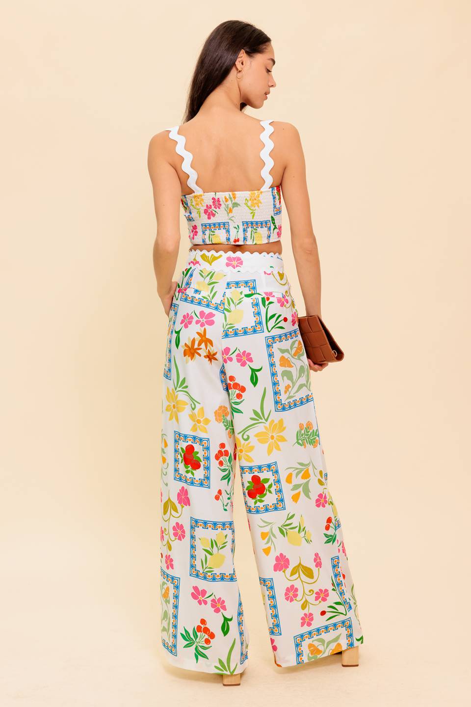 MARIGOLD IVORY WOVEN TOP AND PANT SET - By Baano