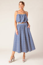 THE BEAUTY OF NOW WOVEN EYELET TOP AND SKIRT SET - By Baano
