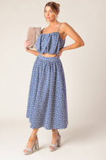 THE BEAUTY OF NOW WOVEN EYELET TOP AND SKIRT SET - By Baano