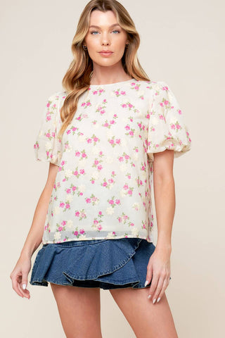I'LL THINK ABOUT CREAM WOVEN TOP - By Baano
