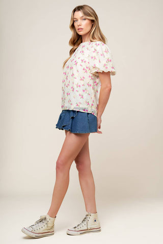 I'LL THINK ABOUT CREAM WOVEN TOP - By Baano