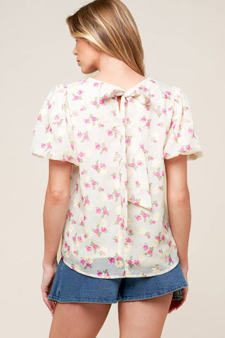 I'LL THINK ABOUT CREAM WOVEN TOP - By Baano