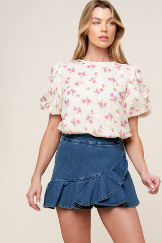 I'LL THINK ABOUT CREAM WOVEN TOP - By Baano