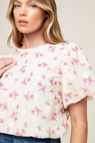 I'LL THINK ABOUT CREAM WOVEN TOP - By Baano